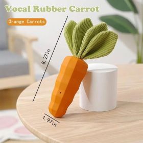 Rubber Carrot Dog Toy For Chewing Dogs, For Training And Cleaning, Durable Interactive Toy For Puppies And Medium-sized Dogs (Option: 1Pc)
