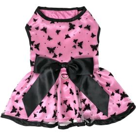 All Aflutter Pink & Black Dress (Option: XLarge)