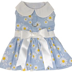 Blue Daisy Dog Dress (Option: X-Large)