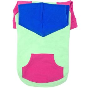 Color-Block Flex Fit Hoodie - Pink on Mint (Option: X-Large)