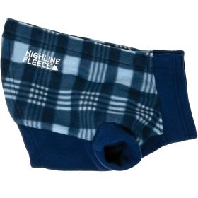 Highline Fleece Dog Coat - Blue Plaid (Option: Size 20)