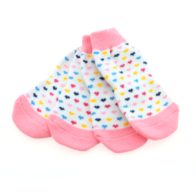 Non-Skid Dog Socks - Hearts (Option: X-Large)