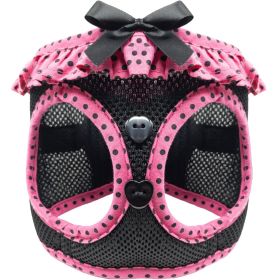 Hot Pink and Black Polka Dot Ruffle (Option: Medium)