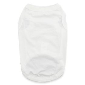 100% Cotton Dog Tanks - White (Option: Small)