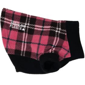 Highline Fleece Dog Coat - Pink and Black Plaid (Option: Size 10)