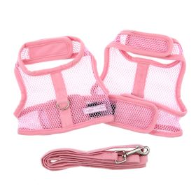 Cool Mesh Dog Harness - Solid Pink (Option: Medium)