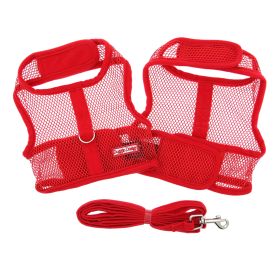 Cool Mesh Dog Harness - Solid Red (Option: Medium)