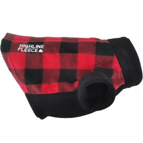 Highline Fleece Dog Coat - Red and Black Plaid (Option: Size 12)