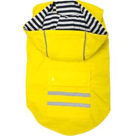 Slicker Raincoat with Striped Lining - Yellow (Option: Medium)